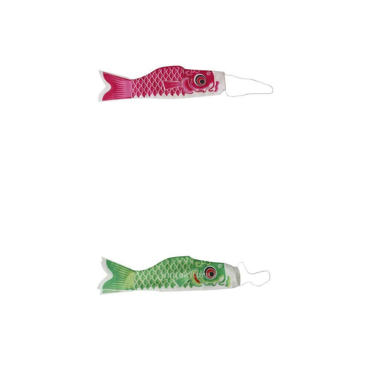 2x Japanese Windsock Carp Flag Koi Nobori Koinobori Streamer Home Plaza