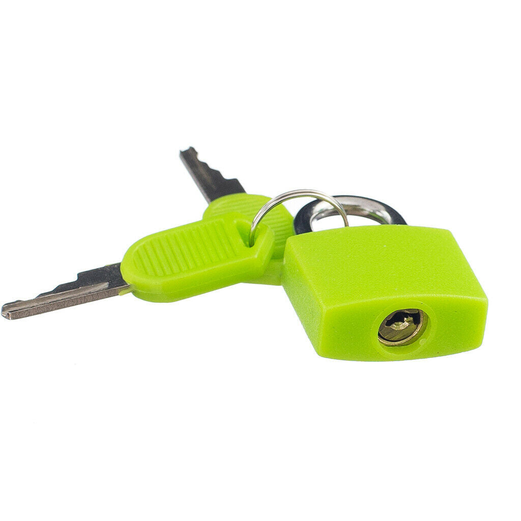 Brass Padlock Mini Locker with Two Keys Luggage Suitcase Bag Locks New Green