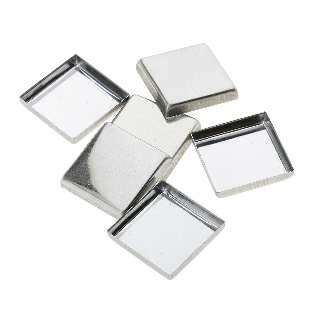200 Packs Empty Round Square Metal Pans for Eyeshadow Palette Magnetic Cosmetics