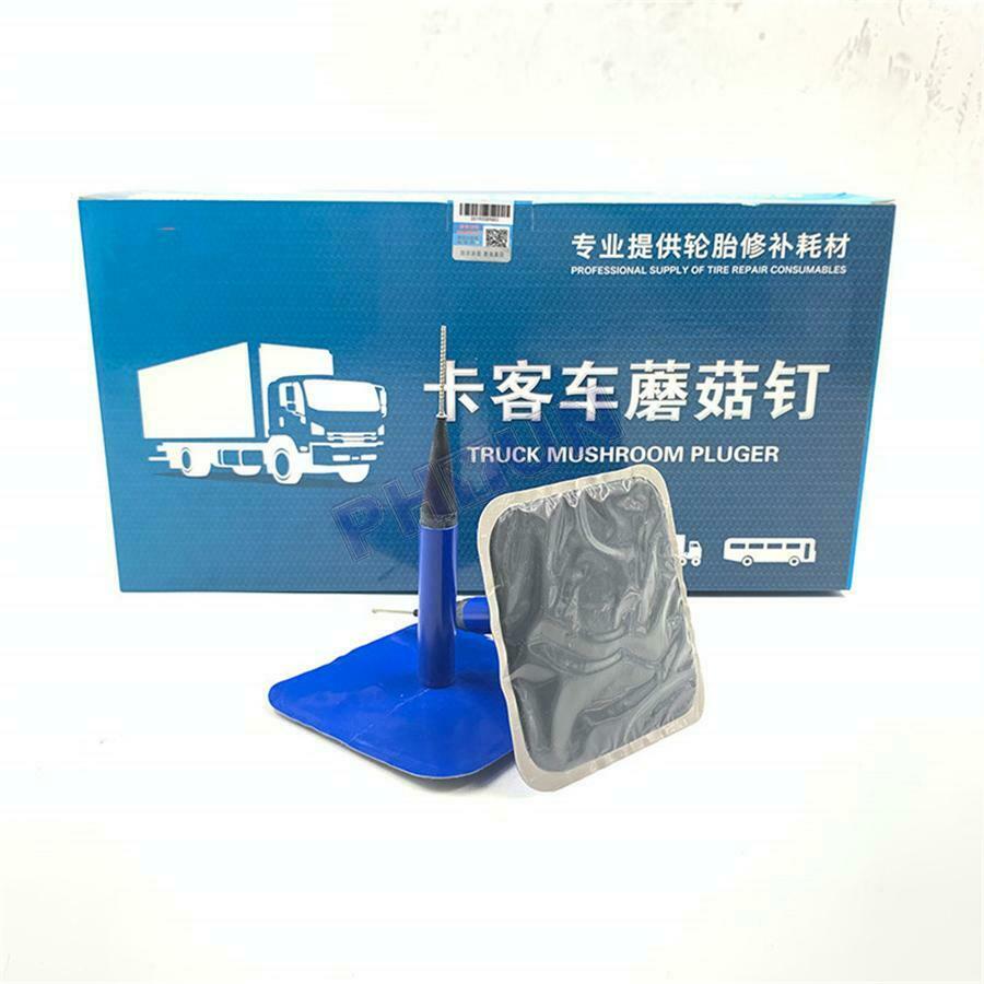 5x 12mm Car Tyre Puncture Repair Wired Plug Patch Mushroom 88mm Square Universal