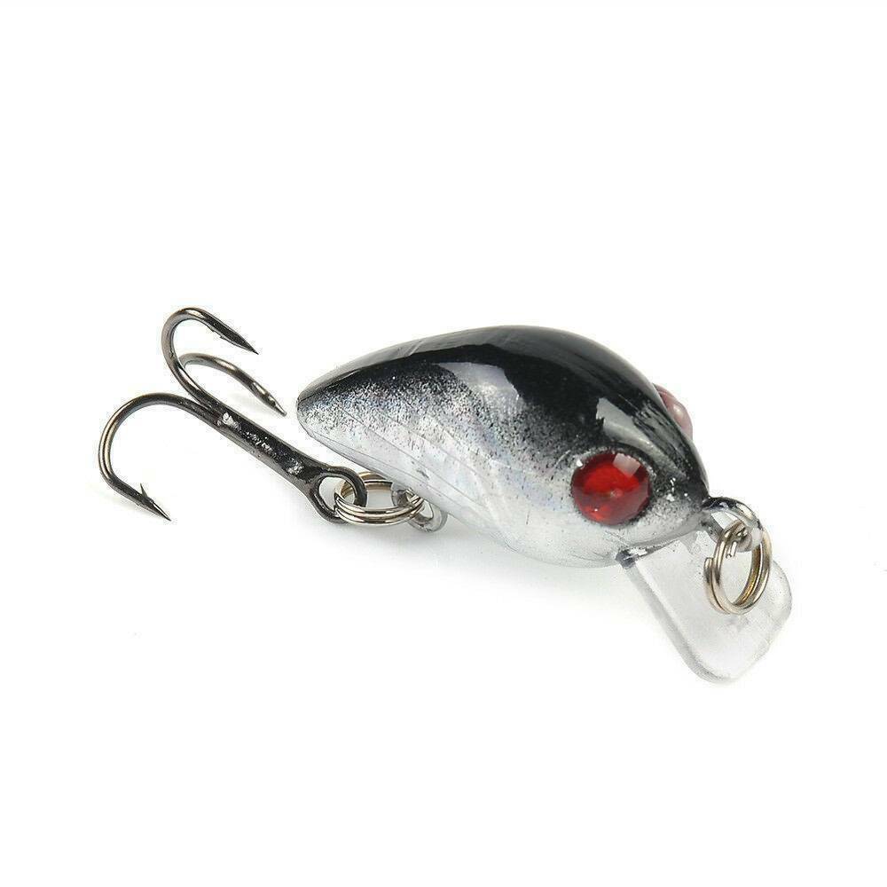 10* Fishing Lures Lots Of Mini Minnow Fish Bass Tackle Hooks Baits Crankbait US