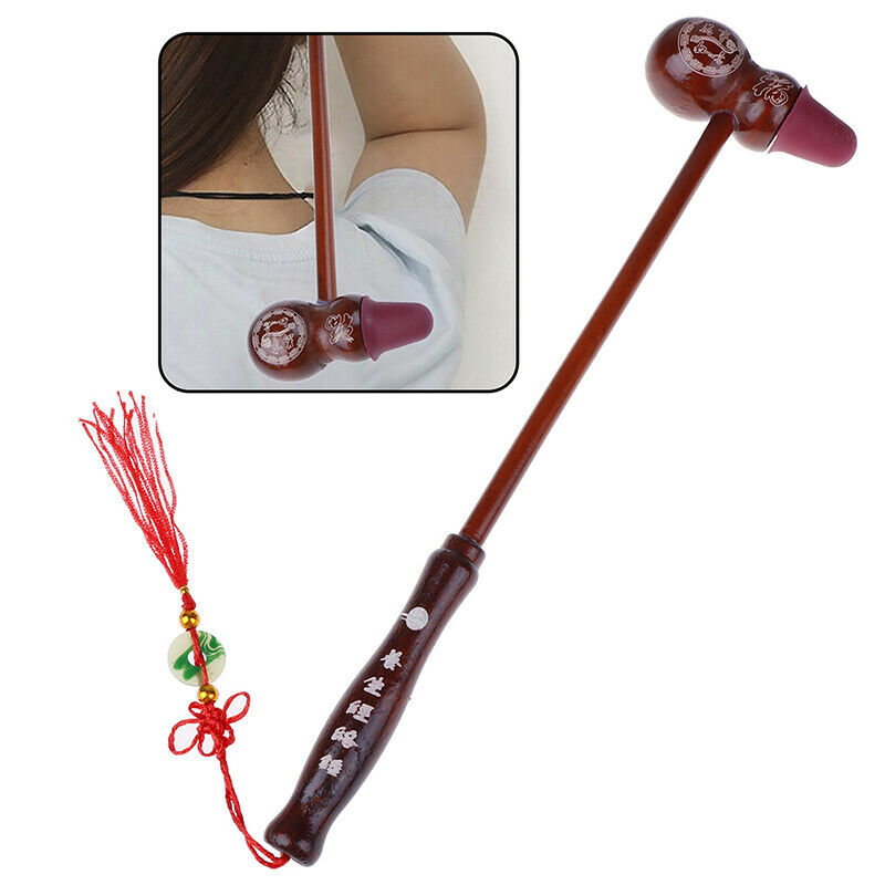 1Pc Wooden Massage Hammer Stress Relax Massage Device Knocking Hammer Stick T-DD