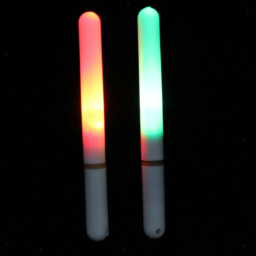 2X Fishing Rod Luminous Stick Light LED Removable Float Night Tackle Red