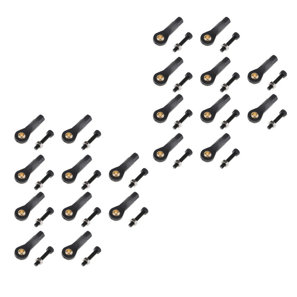 Nylon Link Rod End Ball Joints for 1/10 RC Car Crawler Buggy (Pack of 20pcs)