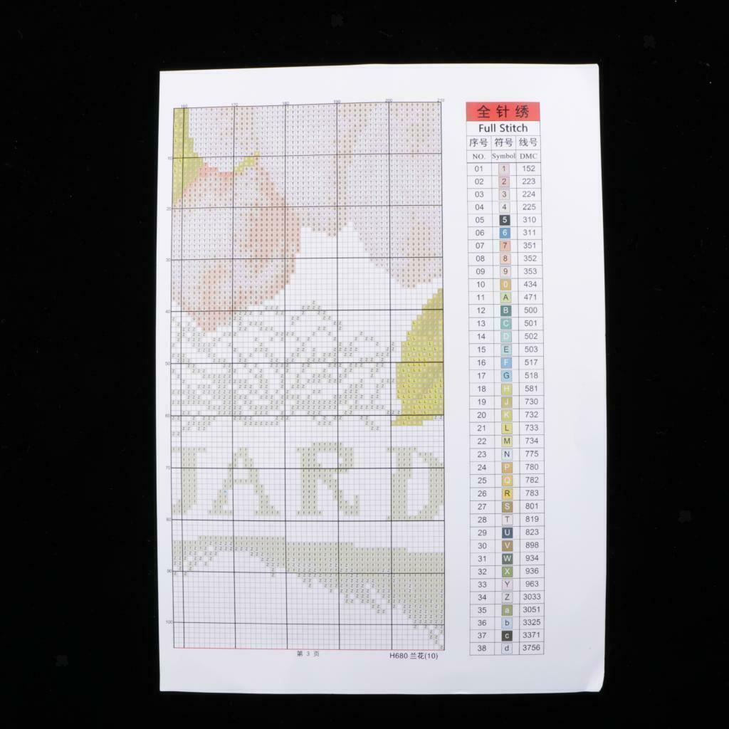 Beautiful Flower Stamped Cross Stitch Kits Preprinted Cross Stitch Kit for
