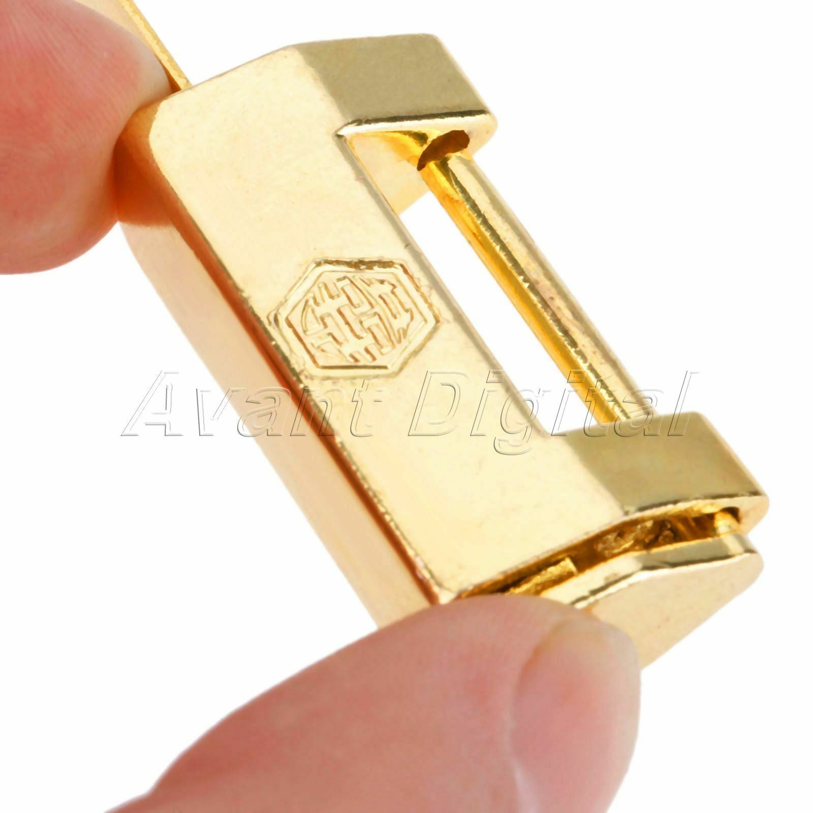 Chinese Old Style Lock Padlock Wood Chest Jewelry Box Suitcase Hardware Decor