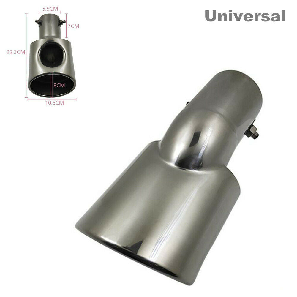 Exhaust Tip Universal Stainless Steel Car Exhaust Tail Muffler Pipe 59MM Inlet