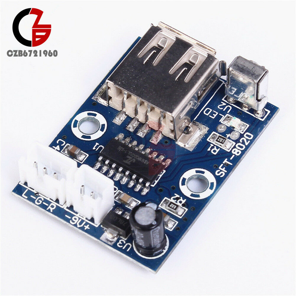 Mini MP3 Decoding Module WAV Decoder Board 6~12V Dual Channel for Audio Player
