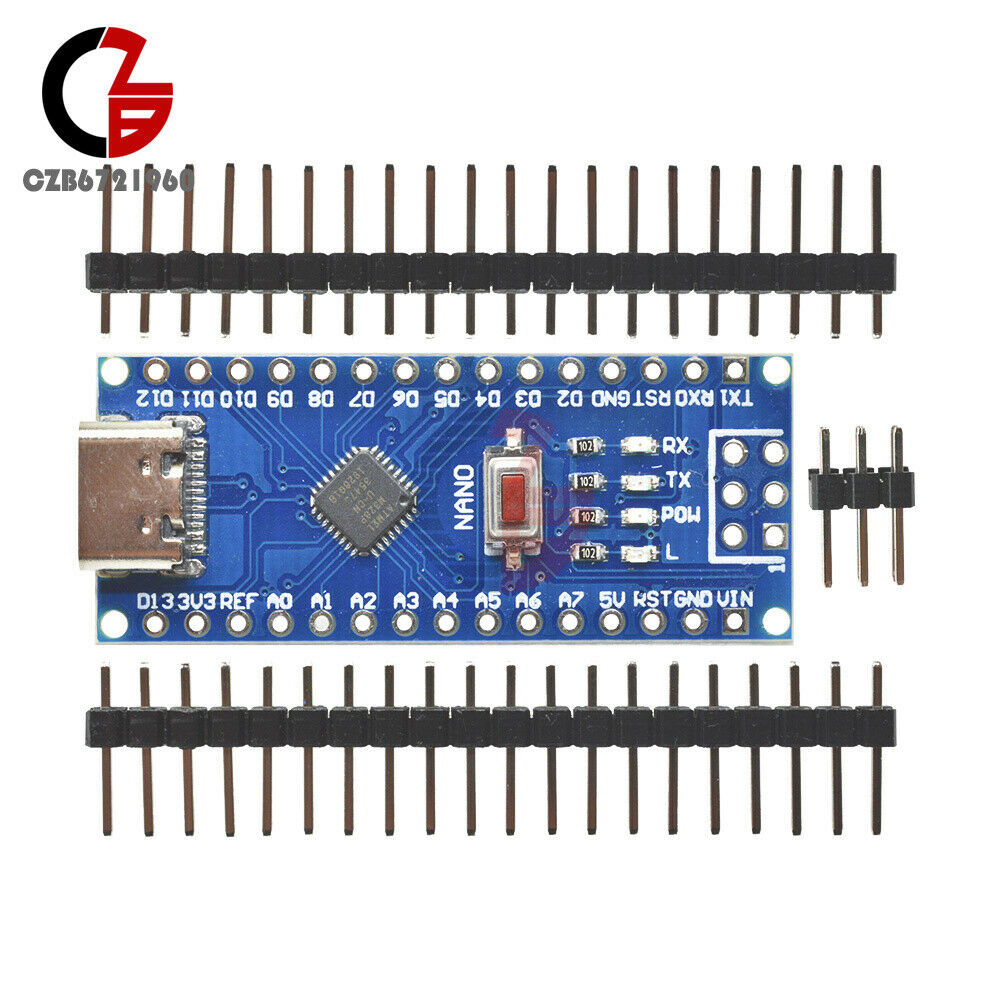 5PCS Nano V3.0 Type-C USB ATmega328 5V 16M Micro-Controller Board CH340G Driver