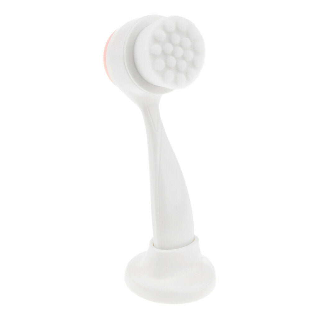 2 in 1 Facial Brush Face Pore Skin Exfoliator Cleansing Massager Scrubber