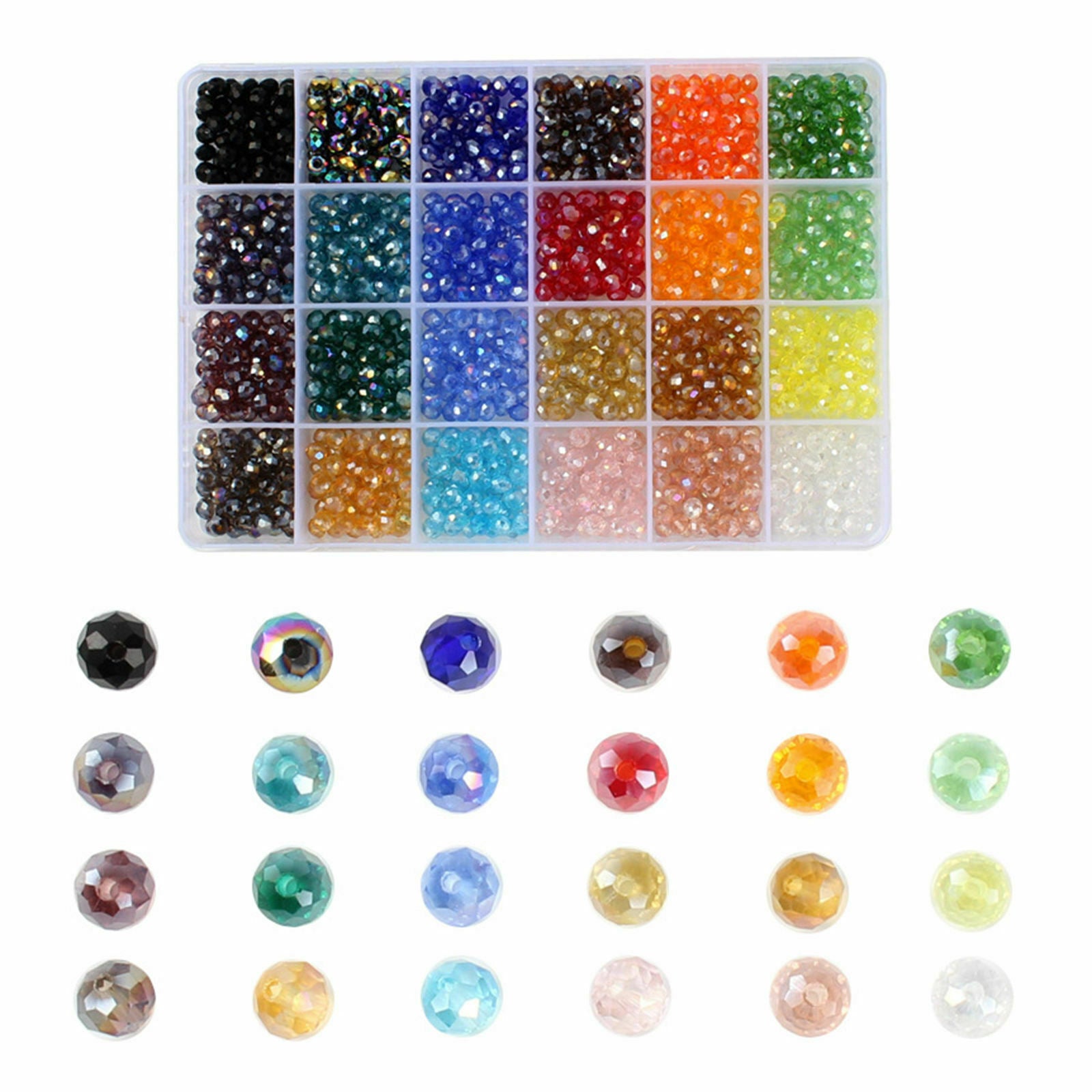 Glass Crytal Round Chip Stone Beads for Jewelry Making, Ring Making Crystal
