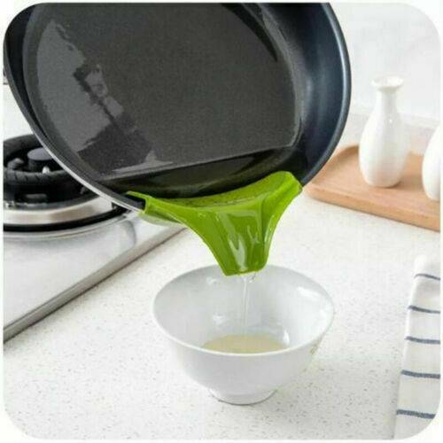 Anti spill Silicone Slip On Pour Soup Spout Funnel for Pots Pans Bowls Tools HOT