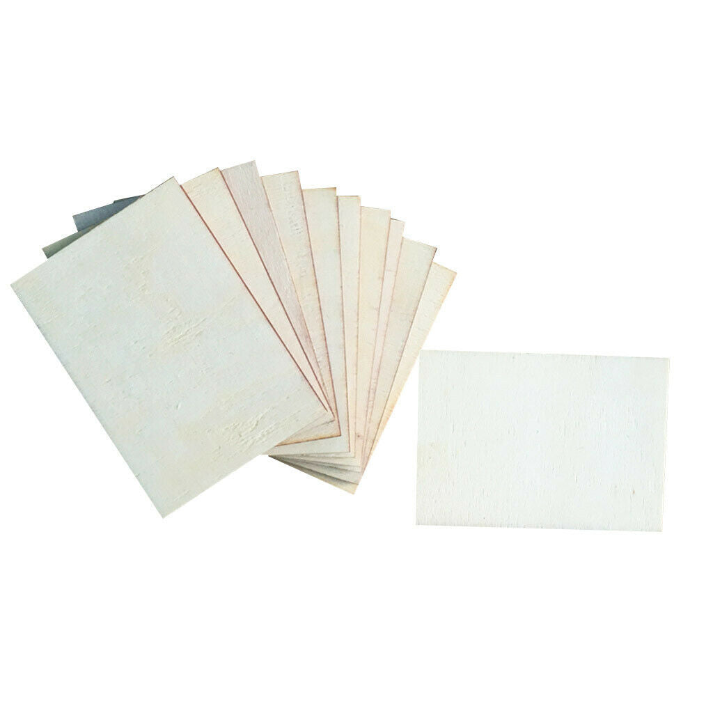 10pcs Blank Plywood Card Unfinished Wood Plaque Sign DIY Decorative Crafts