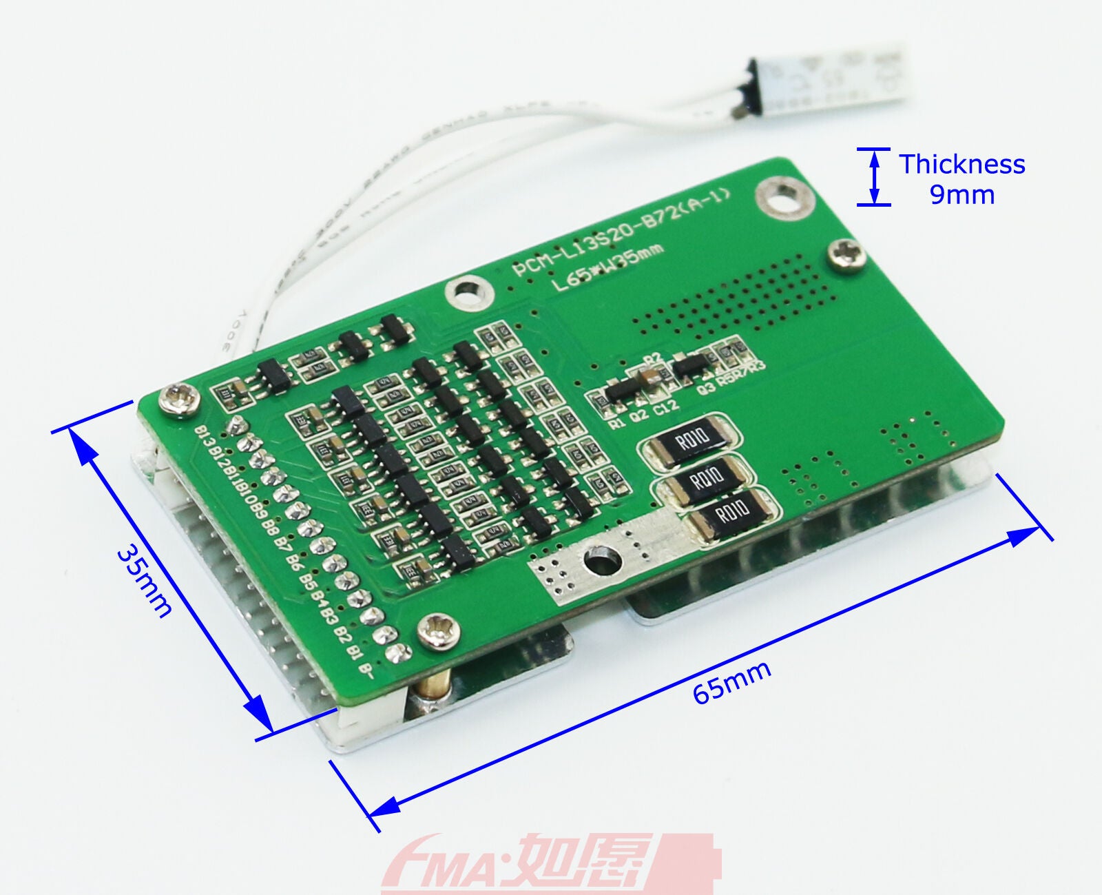 Protection Circuit Module PCM to 13S 48V Li-ion Li-Po E-bike Battery 20A B72