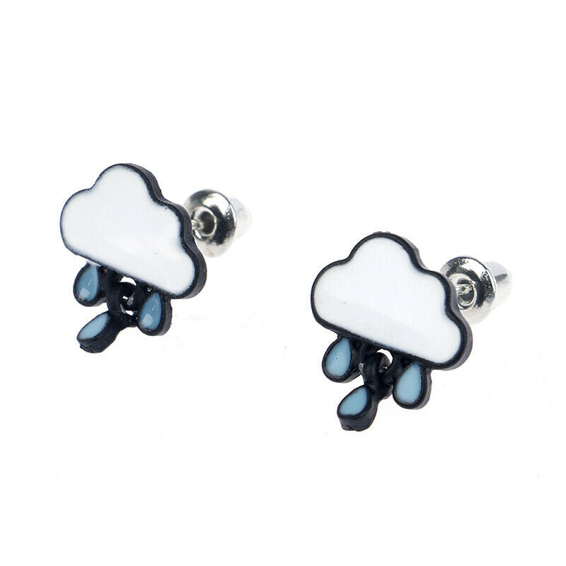 Fashion Woman Stud Earrings Simple Cartoon Stud Earrings Female White Clo.l8