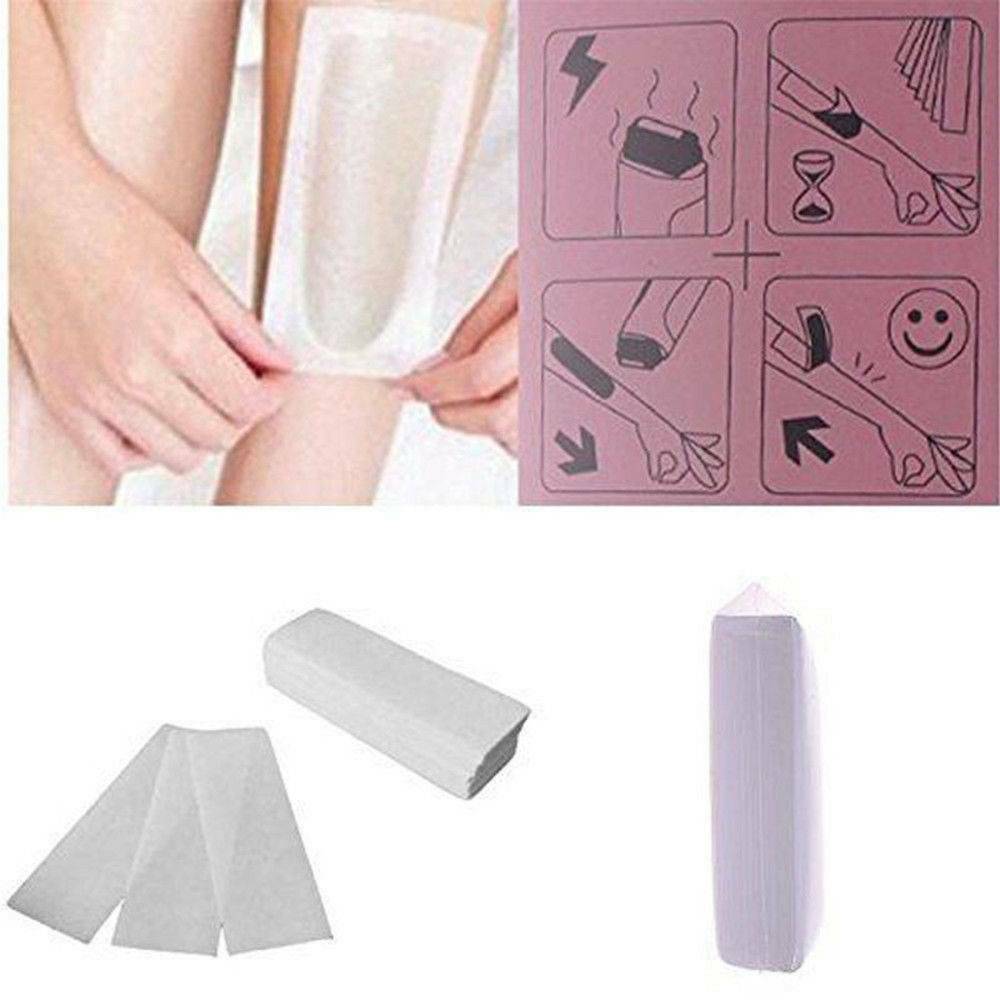100 PCS Hair Removal Paper Depilatory Waxing Paper Strips Salon Spa Tool