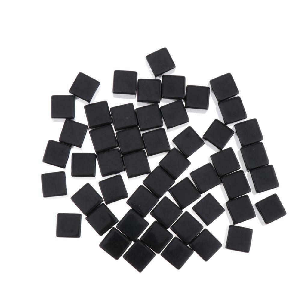 100 Pcs Standard Size Blank Dice D6 6 Sided RPG Gaming Dice 16mm/0.62'' Black