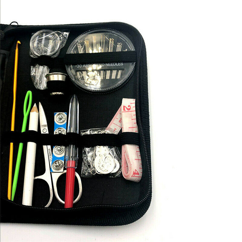 128x Home Travel Sewing Kit Thread Threader Needle Tape Measure Scissor Thimble