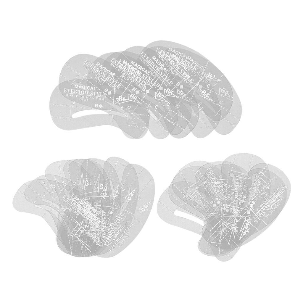 24pcs Eyebrow Shaper Stencils Brow Drawing Templates Guide DIY Beauty Tools