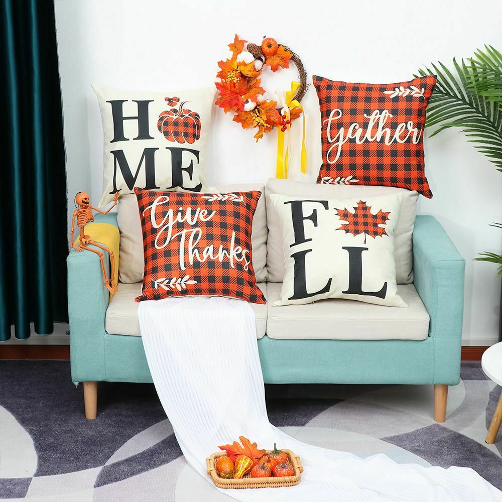 Pillowcases Happy Harvest Throw Cushion Case Autumn Decor Fall Pillow Covers