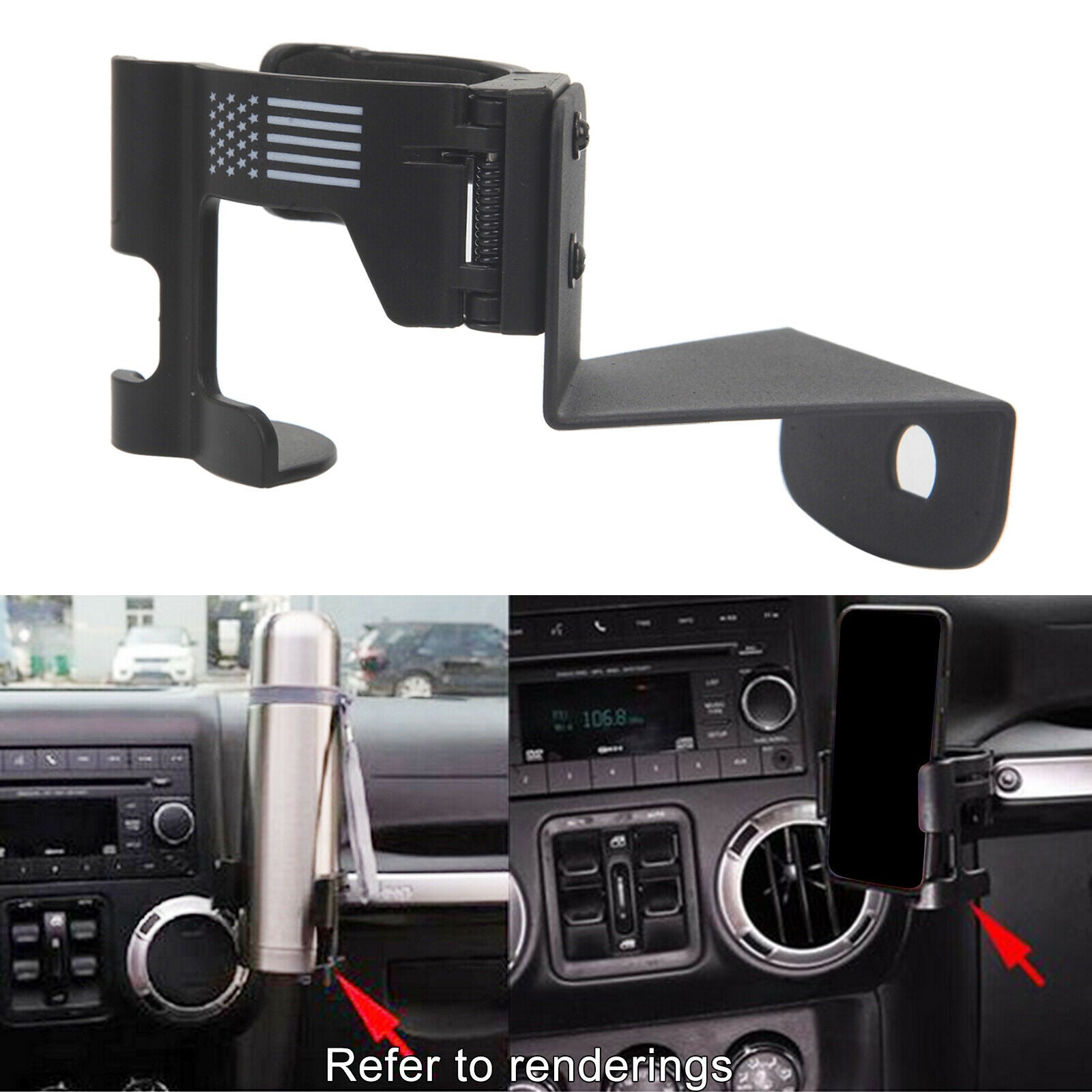 Drink Cup Bracket for Jeep Wrangler JK JL Mobile Phone for Jeep Wrangler TJ