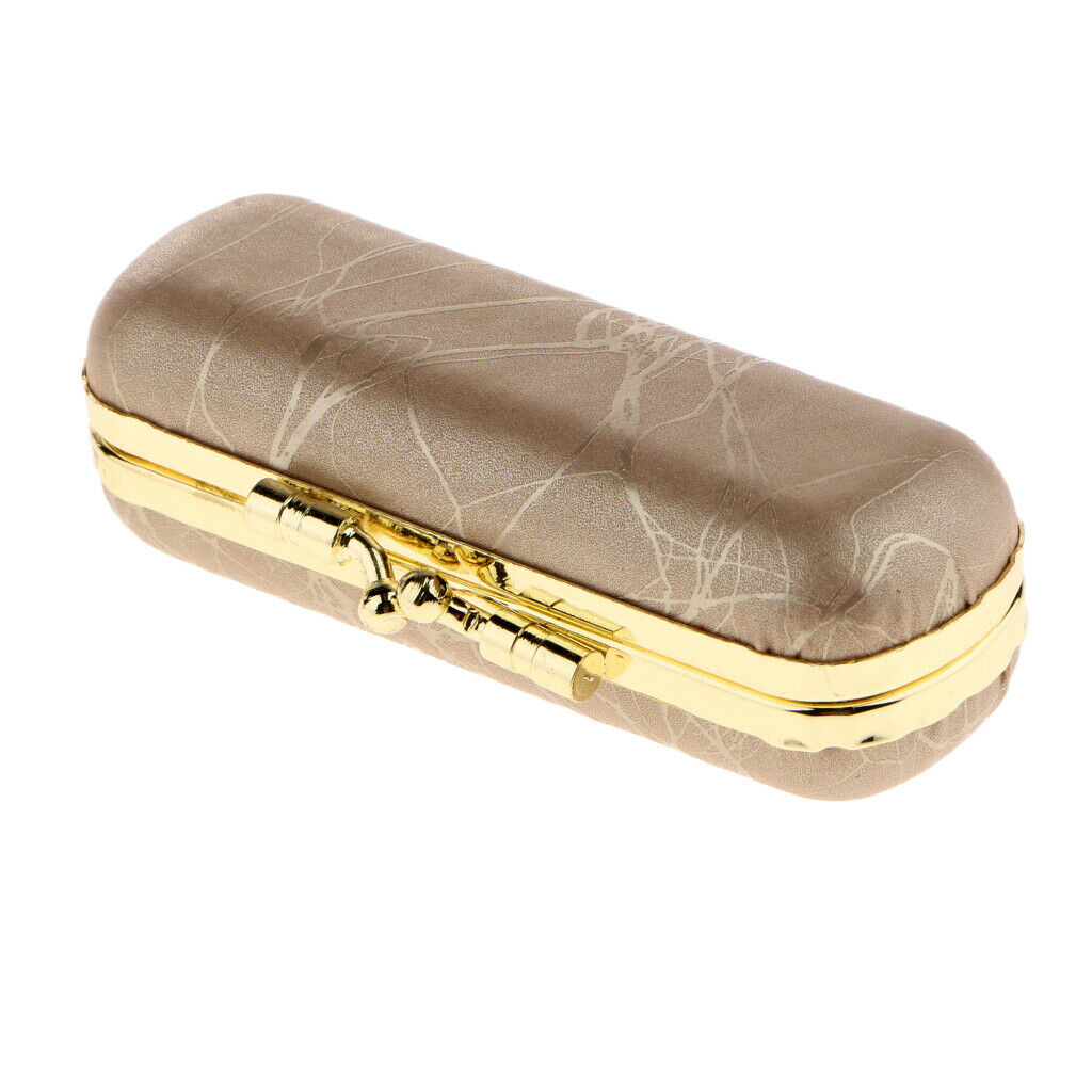 2Pcs PU Leather Lipstick Lip Gloss Storage Case Makeup Holder Box Portable
