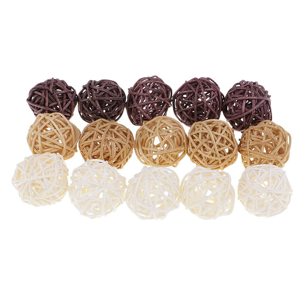 50x 3/5cm Wicker Rattan for Wedding Party Bowl Vase Fillers Craft Supplies