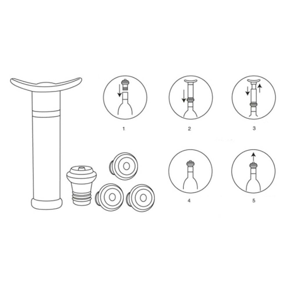 1set Wine Stopper With Vacuum Pump Bar Air lock Aerator Keep Wine Fresh& PgJBDD
