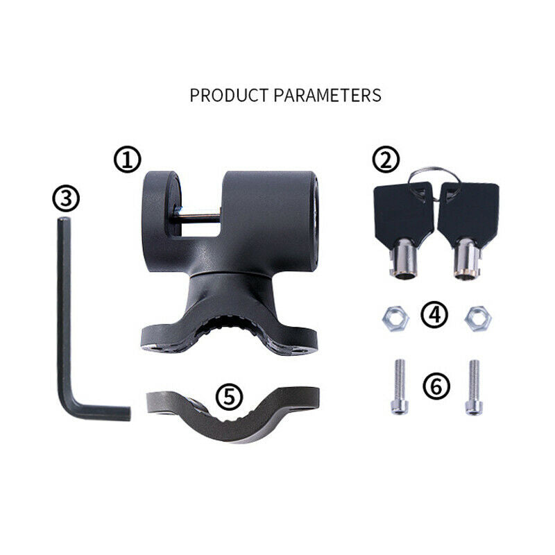 Motorbike Scooter Handlebar Helmet Lock Anti-theft 360Â° Rotatable Hook Portable