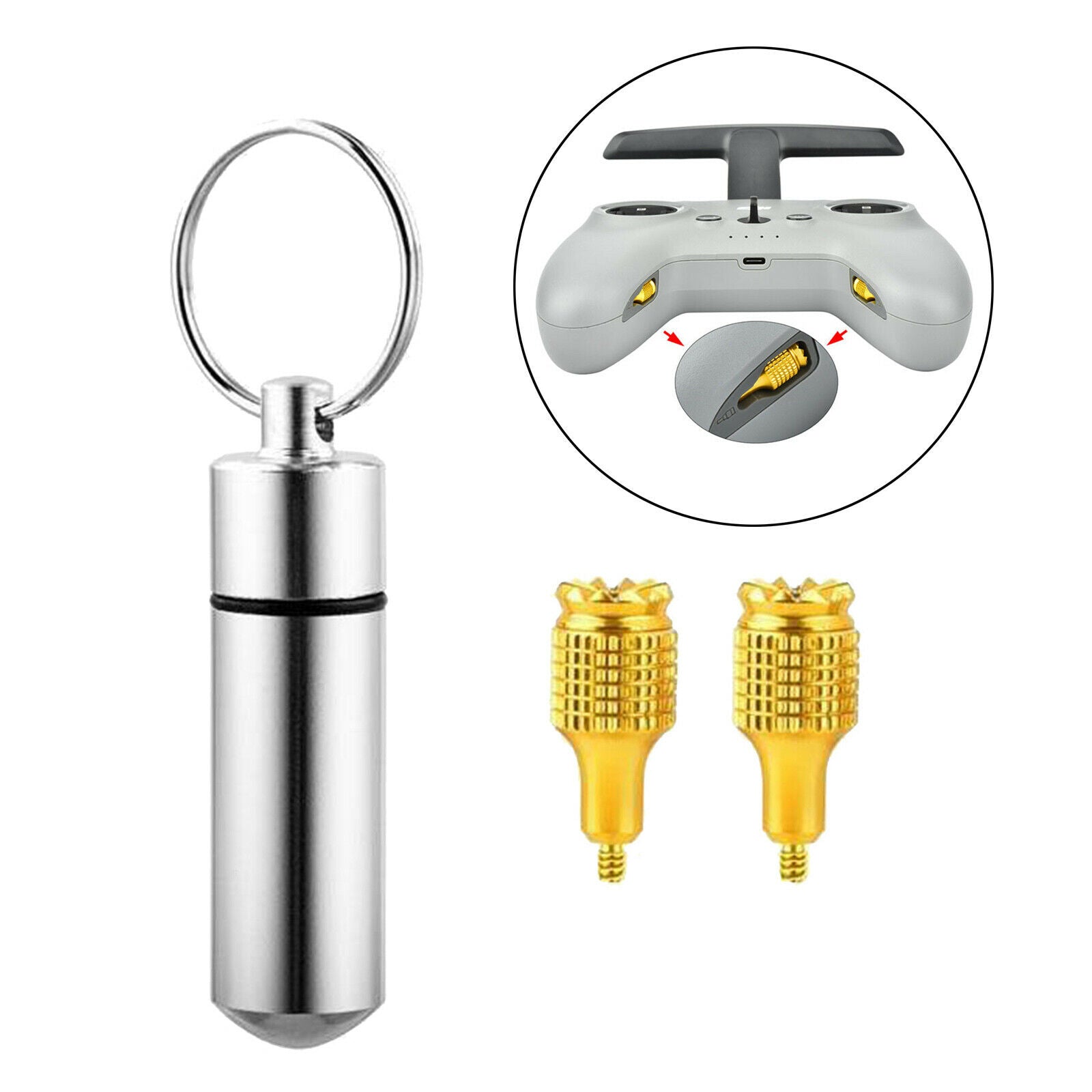 2x Mini Controller Sticks for DJI  Aluminum Alloy Remote Controller Joystick