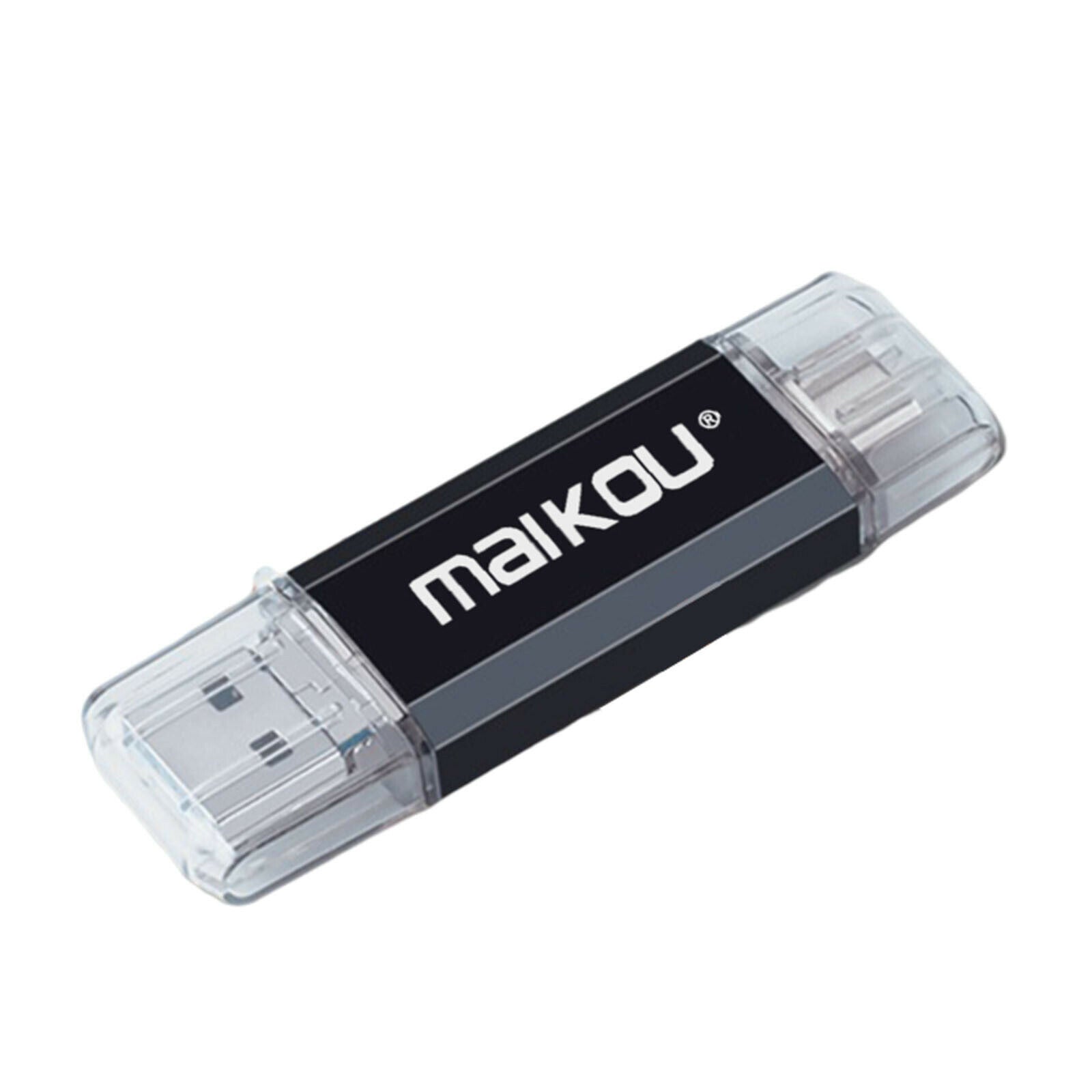 256GB USB Flash Drive Type-C&Micro USB Memory Stick for Phone PC Black