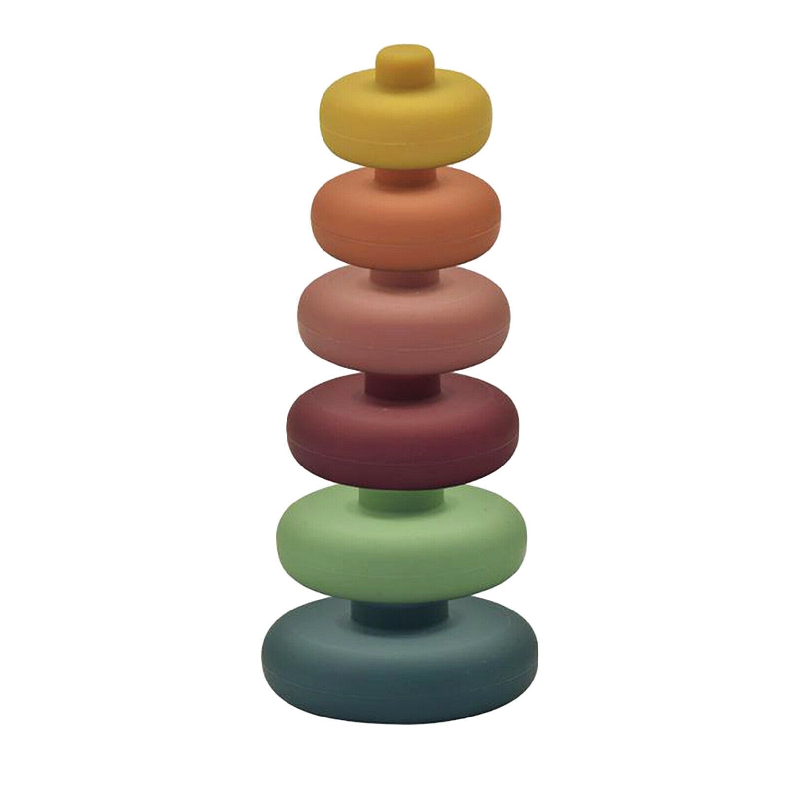 6pcs Baby Silicone Stacking Rings Toys Blocks Learning Educational Toys