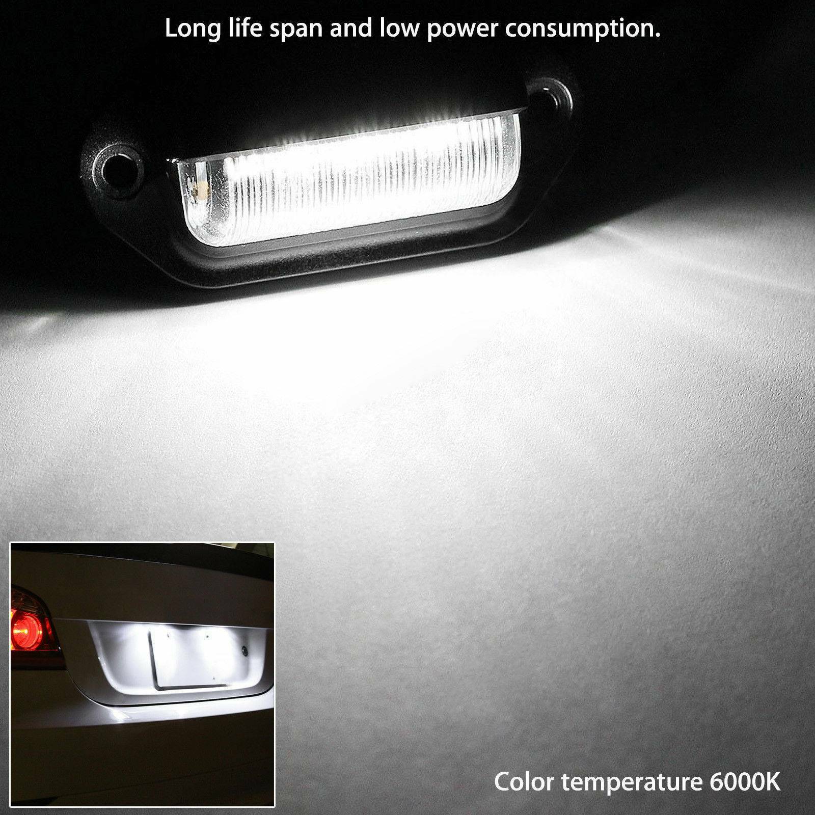 2x Waterproof 6 LED 12V License Plate Light Car Boat Truck Trailer Step Lamp Kit