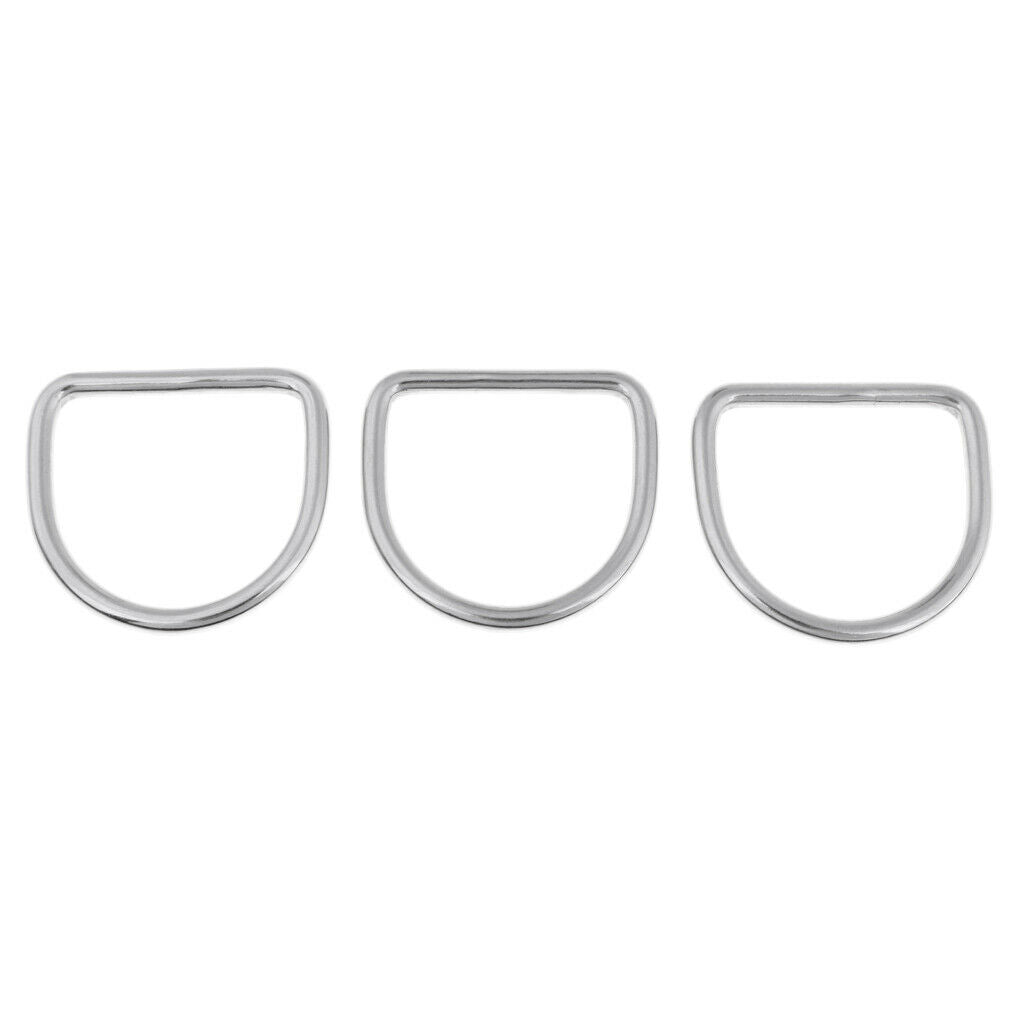 3Pc/Lot Stainless Steel Bented D-Ring Attachment for Scuba Diving Snorkeling