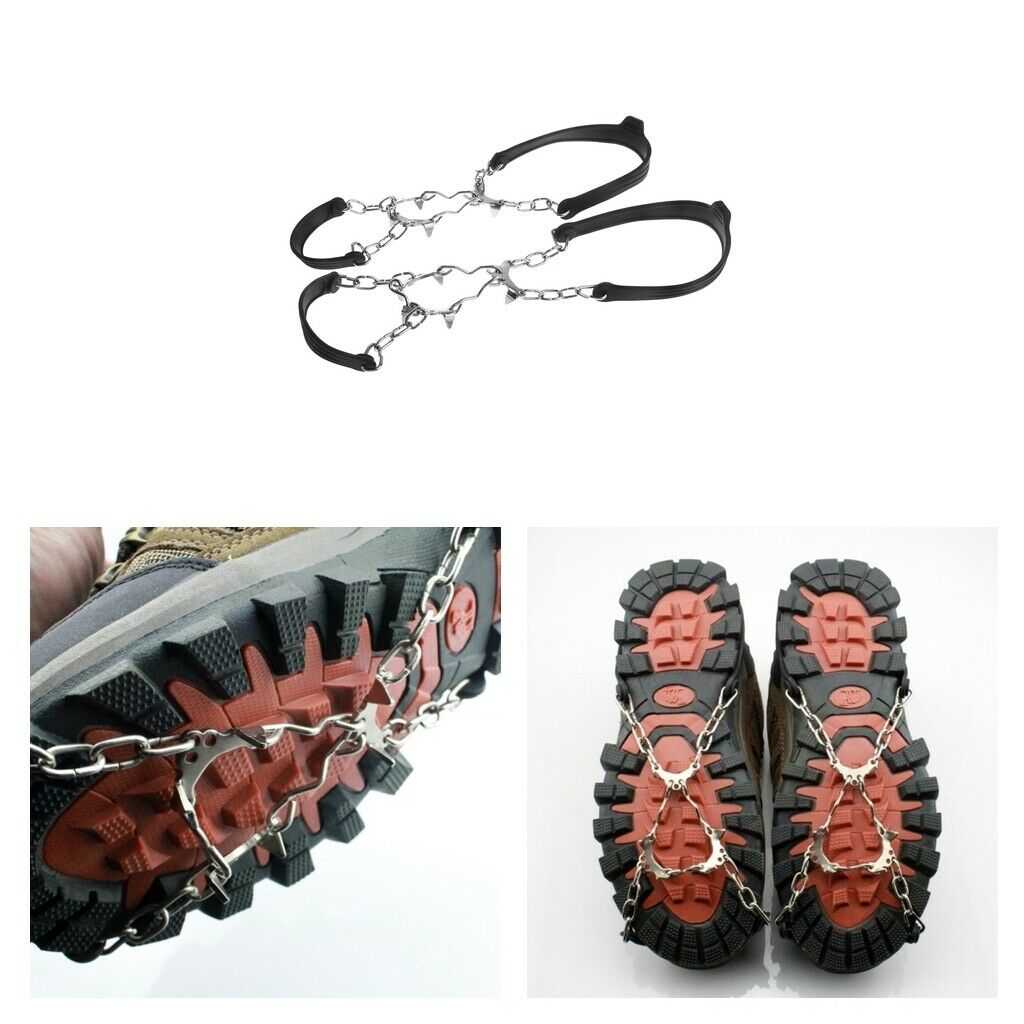 2 Pairs 6 Non- Grips for Snow Sleds Ice Crampon Traction Walk Cleats