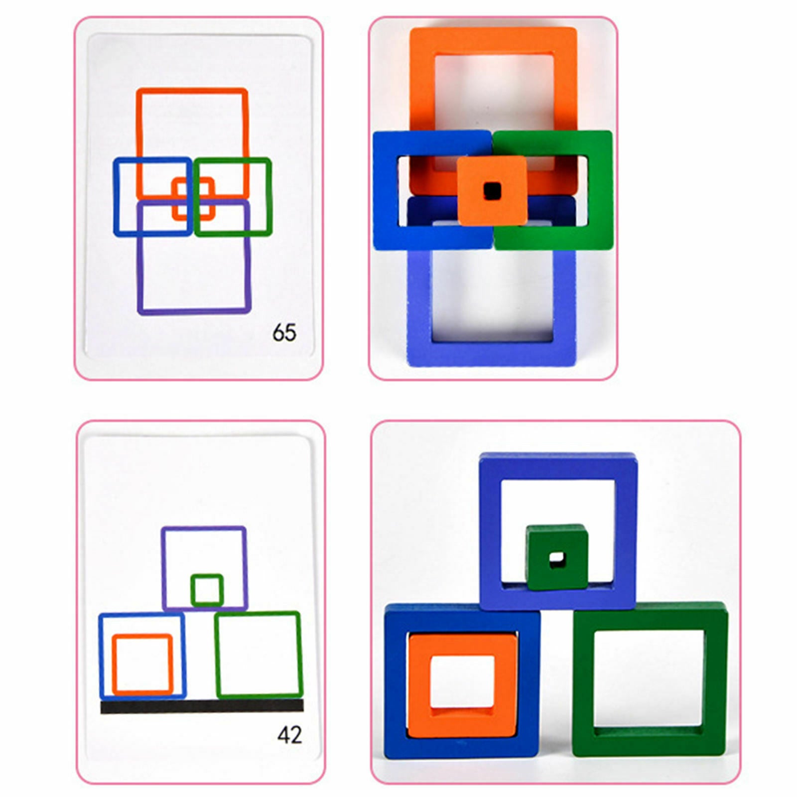 Stacking Blocks Educational for Christmas Present Birthday Gift Toddler
