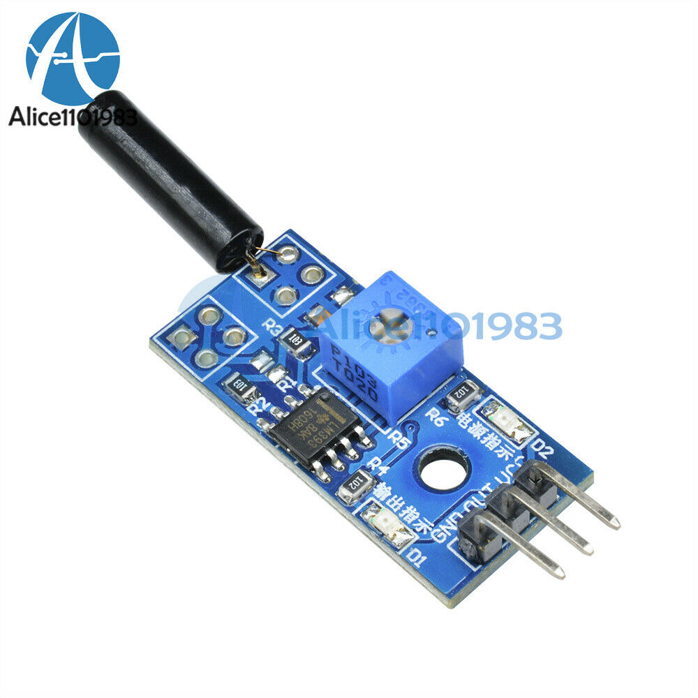 2PCS 3-5V LM393 Vibration Switch Sensor Module SW-18010P for Intelligent Vehicle