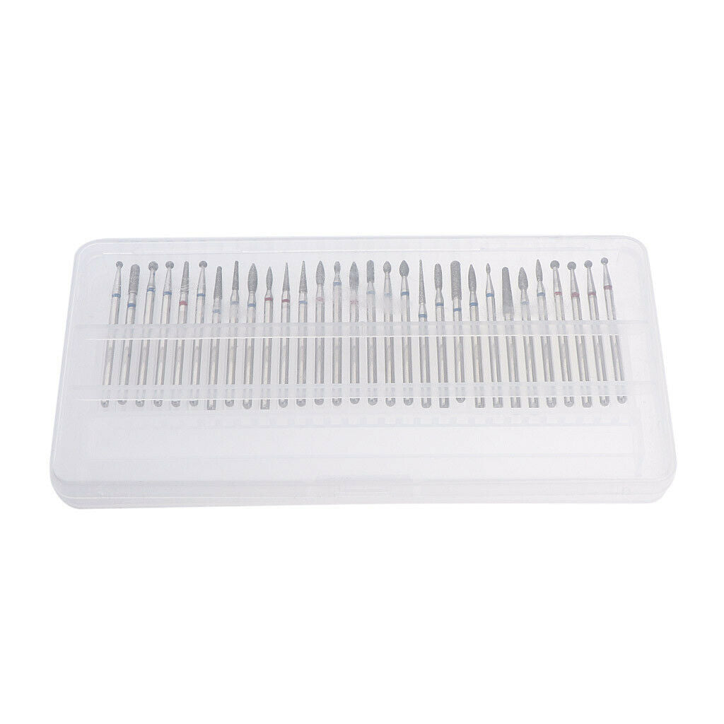 Electric Nail Drill Bit Rotary Burrs Grinding Head Nail Files Bits Kit 30pcs