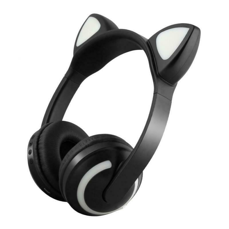 Bluetooth Wireless Cat Ear Headphones On Ear Headset Earphones Headphones