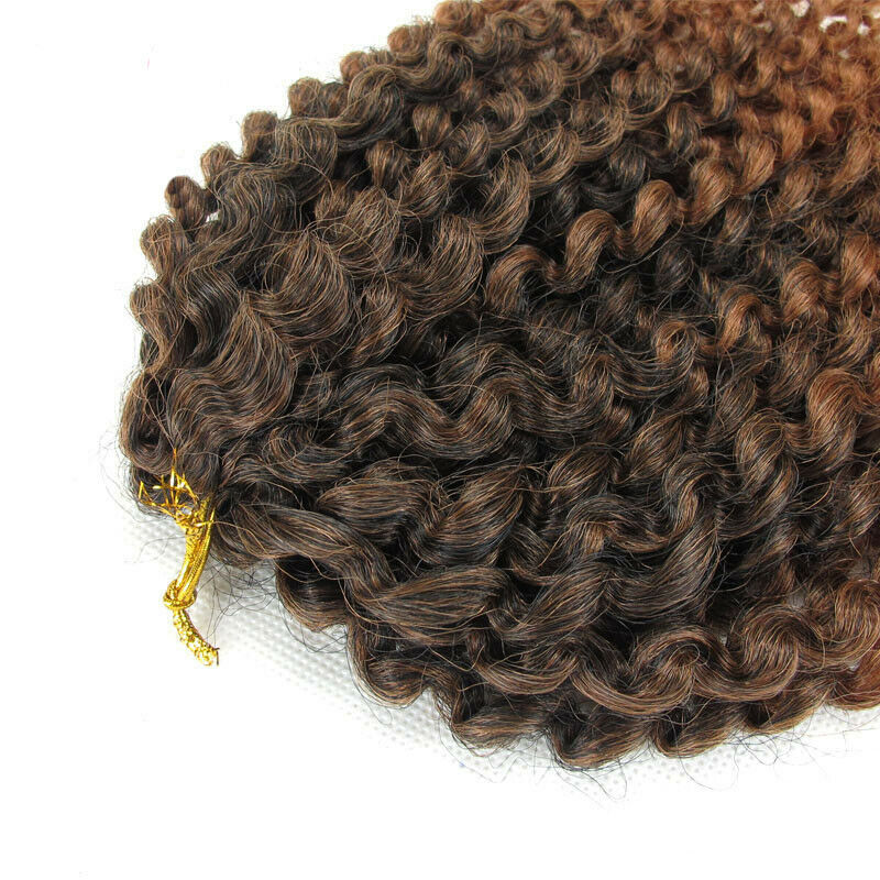 8" Ombre Curly Twist Crochet Hair Mali Bob Synthetic Kinky Braids Hair Extension
