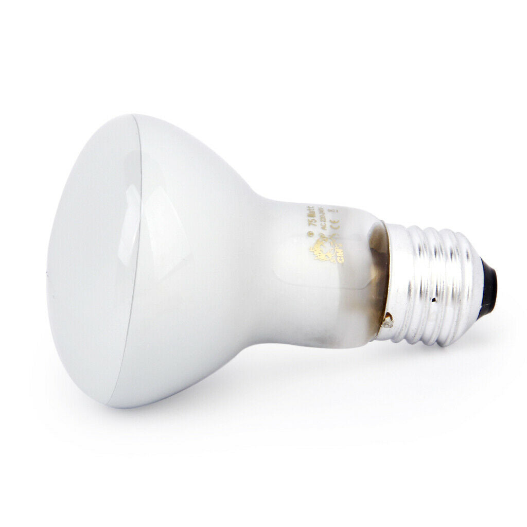 3Pc 75W UVA White Heat Emitter Lamp Bulb Animal Day Light for Reptile Brooder