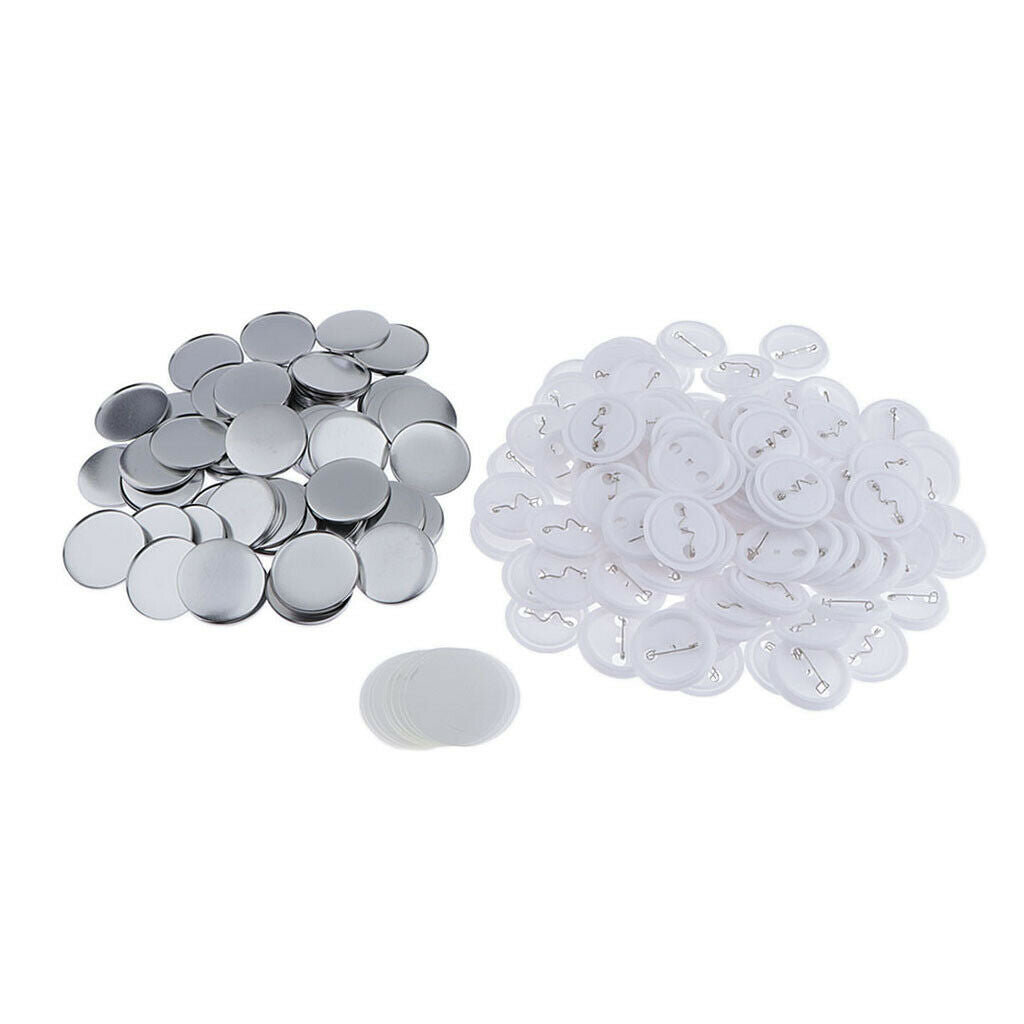 100 Pieces Button Blanks Buttons Yourself Make 44 Mm DIY Lapel Buttons with