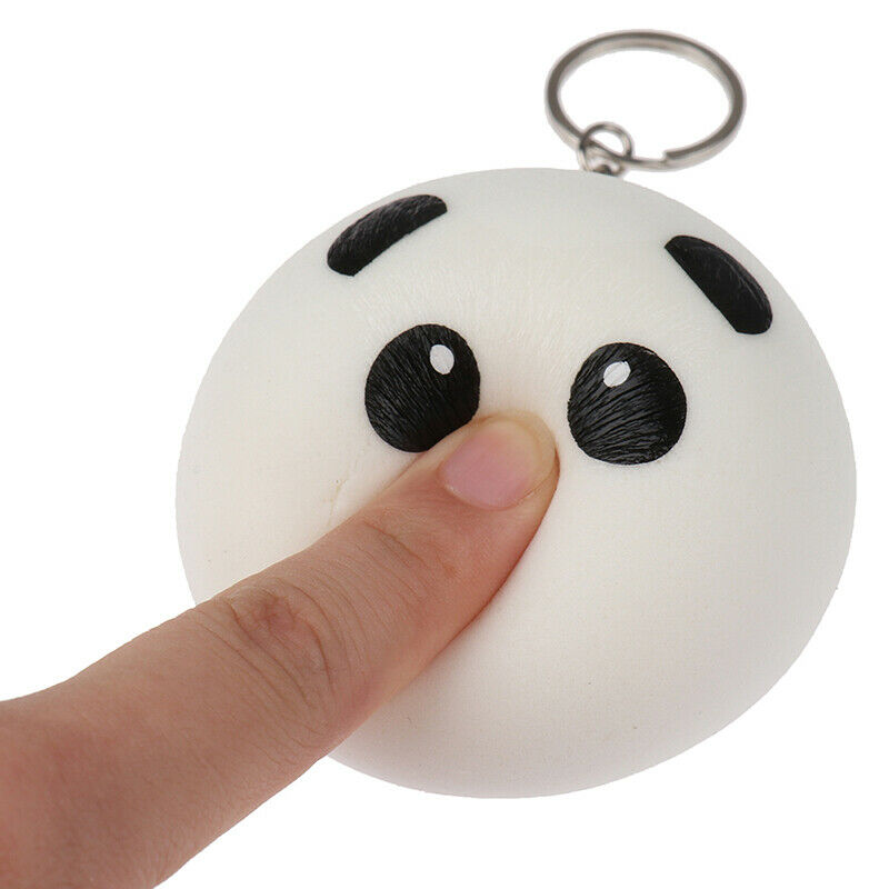 7CM  Panda  Stress Reliever Ball Decompression Toys PU Key chains Keycha.l8