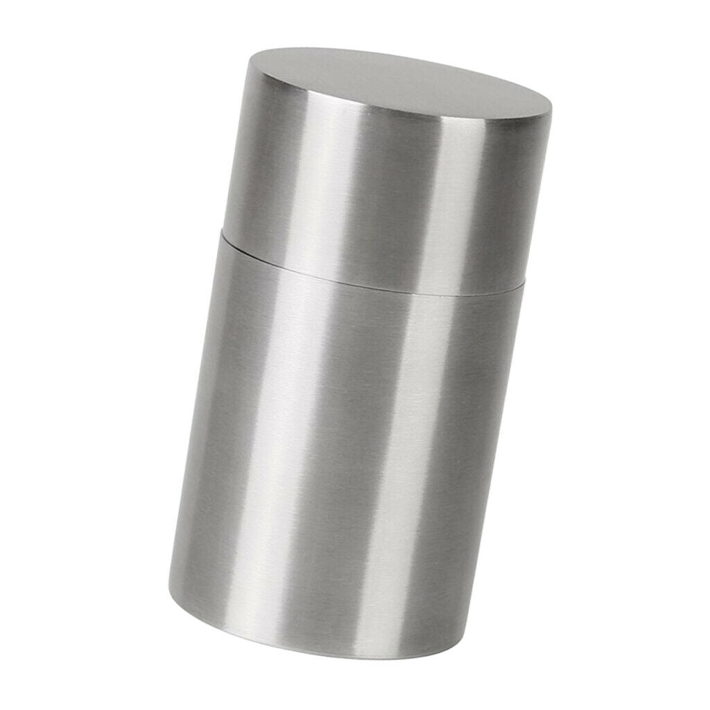 Stainless Steel Jar with Airtight Lid - Small Coffee Tea Canister Tin for