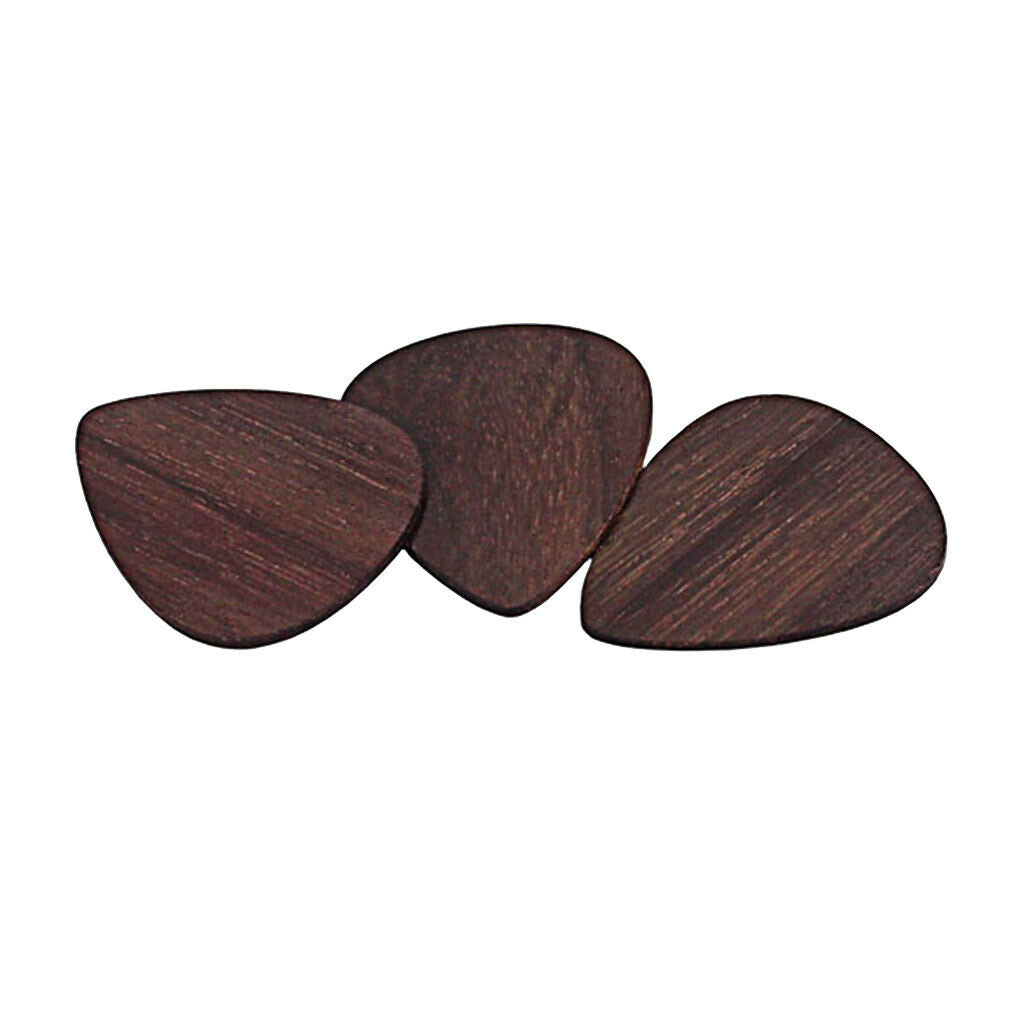 3pcs Rosewood Guitar Ukulele Picks Guitarist Musician Accessories Parts