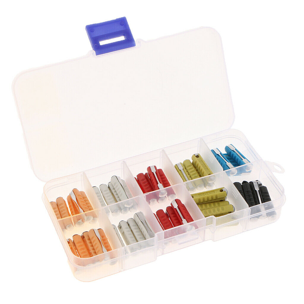 5A-30A mini fuses with clip torpedo fuses for car / motor vehicle, set of 50