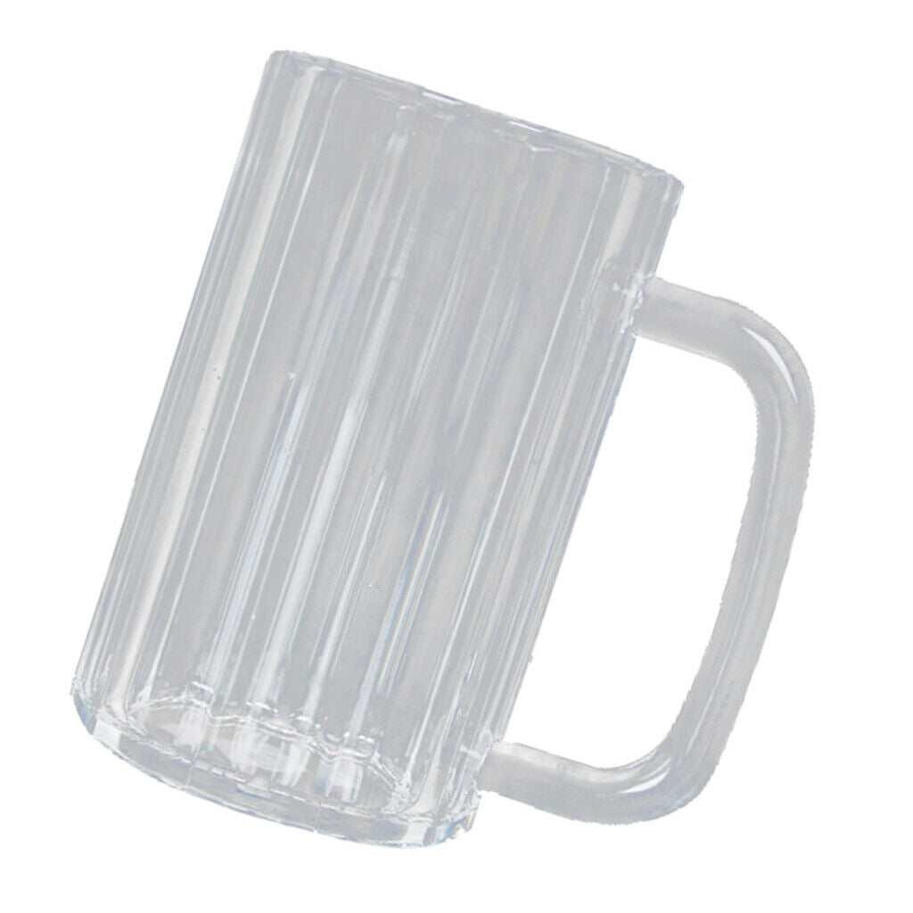 2Pcs Clear Acrylic Shatterproof Durable Unbreakable Drinking Beer Mug 520ml