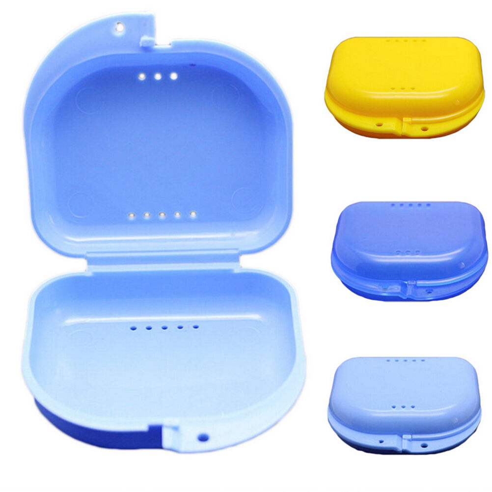 Dental Orthodontic Retainer Denture Storage Case Mouthguard Container Tra.l8