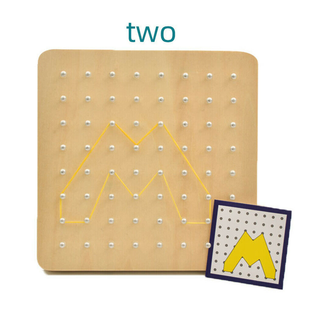 Nail Board Wooden Geoboard Space Imagination Developments Educational Toys