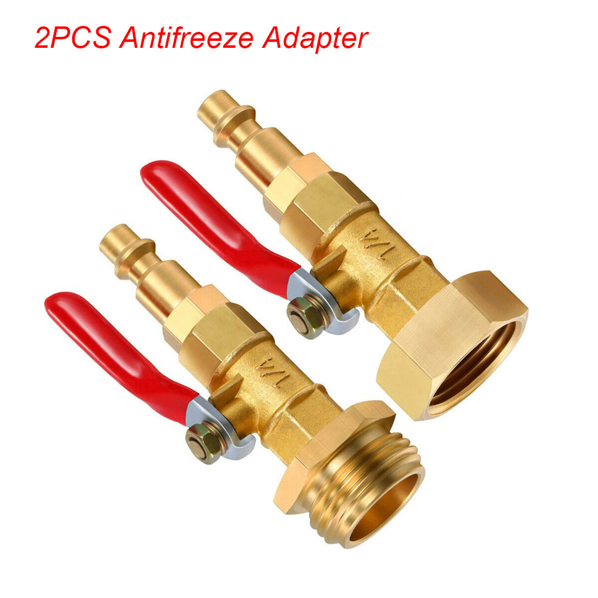 2PCS Universal Antifreeze Adapter with 1/4 inch Male Thread Connection Plug